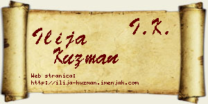 Ilija Kuzman vizit kartica